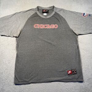 Vintage 90s Nike Chicago Cubs Cooperstown Collection Raglan Tee XL Made in USA